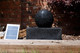 Solar-Powered Black Granite-Finish Water Feature