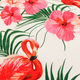 Gardenwize Flamingo/Palms Tree Pattern Ottoman