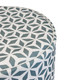 Geometric Print Inflatable Ottoman - Grey/White