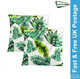 Gardenwize Botanical Green Palms Pattern Pair Of Scatter Cushions