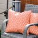 Gardenwize Orange Cube Design Pattern Pair Of Scatter Cushions