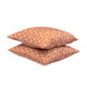 Gardenwize Orange Cube Design Pattern Pair Of Scatter Cushions