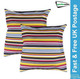 Gardenwize Outdoor Pair of Stripe Scatter Cushions