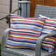 Gardenwize Outdoor Pair of Stripe Scatter Cushions