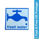 Fresh Water Label Self Adhesive Sticker Caravan Motorhome VW Campervan