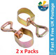 Awning Pole Clamps 21-23mm Tube Universal Caravan Motorhome Camping Tent 4 Pack