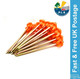 Rock Tent Pegs High-Viz Orange Top Heavy Duty Hard Ground Awning Camping x 100