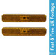 Amber Side Marker LED 12v Lamp Light Stick On Adhesive Caravan Motorhome x 2