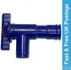 Blue 28mm Fresh Water Drainage Tap Outlet Food Safe