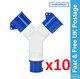16A 2 Way Mains Site Splitter Adaptor Caravan Motorhome Camping Campervan x 10