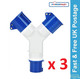 16A 2 Way Mains Site Splitter Adaptor Caravan Motorhome Camping Campervan x 3