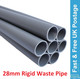 3 x Metre Caravan 28mm Rigid Push Fit Waste Water Grey Pipe Motorhome Campervan