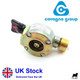 21mm Clip-on Gas Bottle Adaptor to Butane Pigtail 109 Male Outlet Calor Cavagna