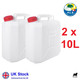 10 Litre Jerry Can Water Storage Petrol Diesel Fuel Container Spout Camping x 2