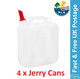 10 Litre Jerry Can Water Storage Petrol Diesel Fuel Container Spout Camping x 4