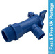 Eldis Blue Fresh Water Drainage Tap Outlet Food Safe Caravan Motorhome