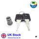 WD Replacement Door Lock Barrel Short Tag c/w 2 Keys Caravan Motorhome - WD001