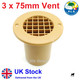 Gas Drop Out Round Floor Vent Campervan Caravan Motorhome Beige 75mm x 75mm x 3