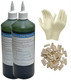 Caravan Floor Repair Delamination Damp Kit One Shot Adhesive Dowels & Glove x 2
