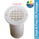 Gas Drop Out Round Floor Vent Campervan Caravan Motorhome White 75mm x 120mm x 3