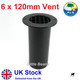 Gas Drop Out Round Floor Vent Campervan Caravan Motorhome Black 75mm x 120mm x 6