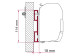 Fiamma Motorhome F45 Adapter Kit D 8cm Wall Mounting Bracket - 98655-021
