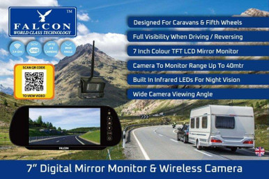 Falcon Digital Wireless Rear View Camera System Caravan Motorhome ...