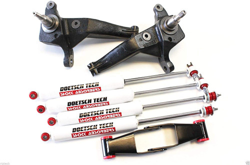 RTZ Ford Ranger EDGE SPORT Pickup Lift Kit 4" Front Lift Iron Spindles + Adjustable Rear 1-2" Lift Shackles + Set of Doestch Tech Premium Nitro Gas Charged Shocks 4 CYL Motor 2WD