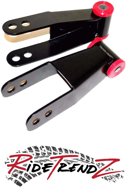 RTZ Jeep Comanche MJ Adjustable 1-2" Rear Lift Shackles 4wd Black