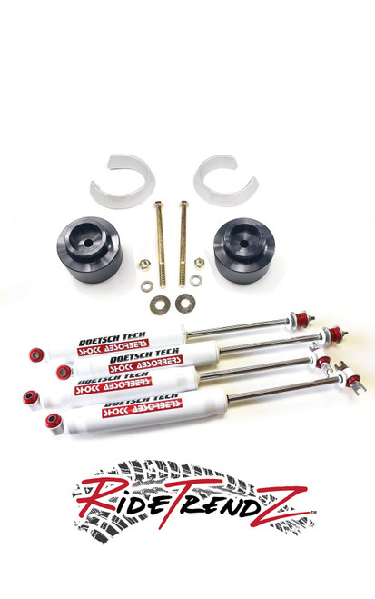 RTZ Chevrolet Chevy GMC C10 63-72 Pickup Truck Full Lift Kit 3" Aluminum Coil Spring Spacers + Rear Annodized Aluminum 2" Spacers + Set of DoestchTech Nitro Gas Charged Shocks 2wd
