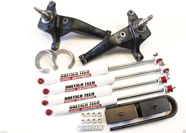 RTZ Ford Ranger Pickup 01-13 Lift Kit 6" Front Lift Iron Spindles + Coil Spring Spacers + Rear 4" Steel Lift Block Kit + Set of Premium Doestch Tech DT9000 Nitro-Shocks 2wd 6 Cyl