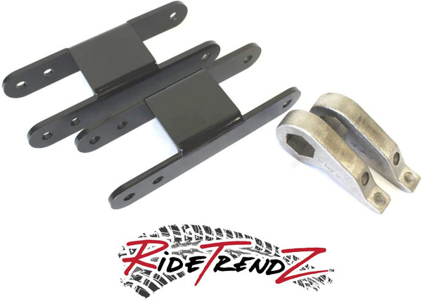 RTZ Ford Explorer SUV Full Lift Kit Front Adjustable 1-3" Forged Torsion Lift Keys + Rear Adjustable 1-2" Lift Shackles 4wd Black