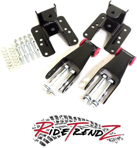 RTZ Chevrolet GMC Silverado Sierra 1500 Pickup Rear 2"- 3" - 4" adjustable Hanger & Shackle Lift Kit 4WD