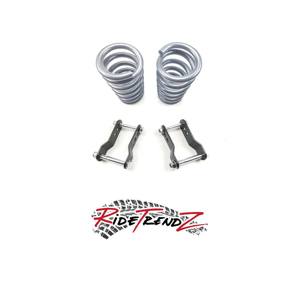 RTZ - Compatible with Toyota Tacoma 95-04 Pickup Truck Full Lift Kit 3" Front Lift Coil Springs + Pair of 1.75" Solid Lift Shackles 2wd 5 Lug