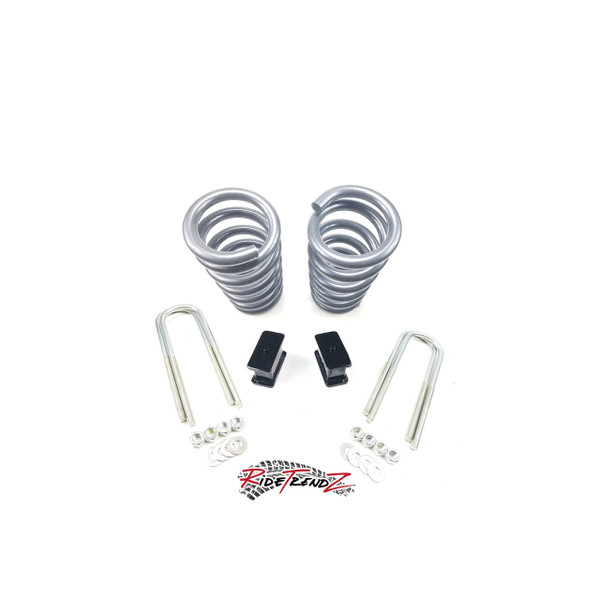 RTZ Dodge Dakota Pickup Truck Complete Lowering Kit 3" Drop Coil Springs + Rear 4" Steel Block Kit  V6 Motor 2WD