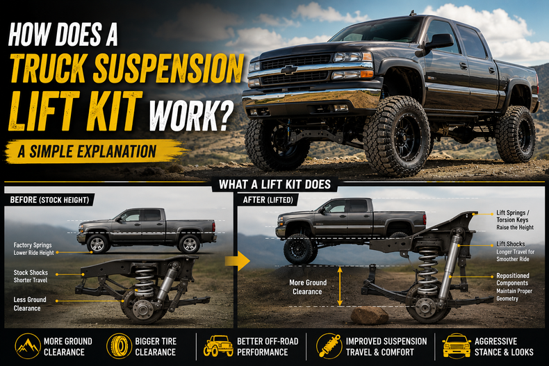 How Does a Truck Suspension Lift Kit Work? A Simple Explanation