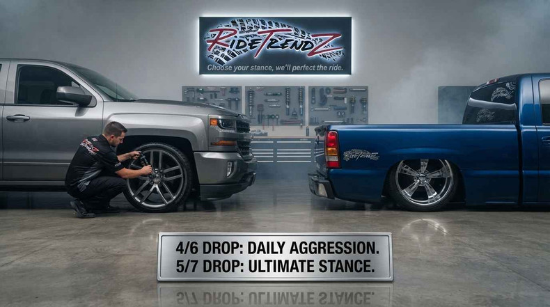How to Lower a Chevy Silverado Sierra 1500: 4/6 vs 5/7 Drop