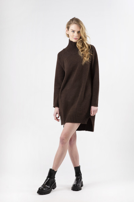 Lyla & Luxe Brown Holmes Turtleneck Sweater