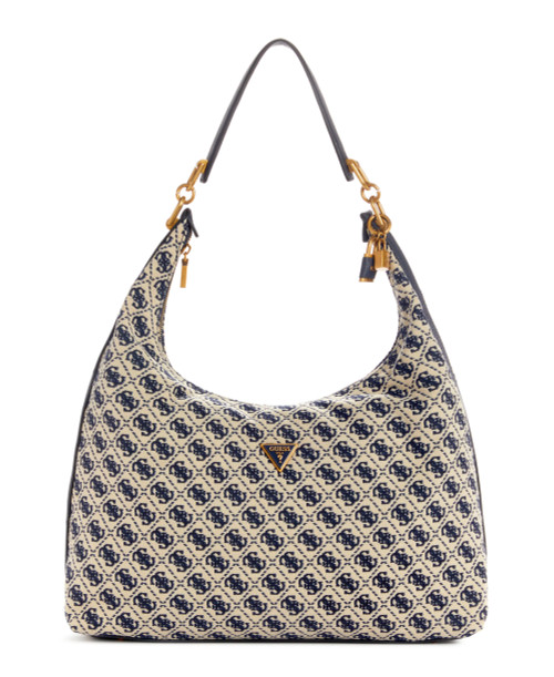 Guess Navy Logo Shemara Large Hobo