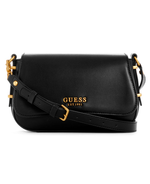 Guess Black Sarita Convertible Crossbody Flap