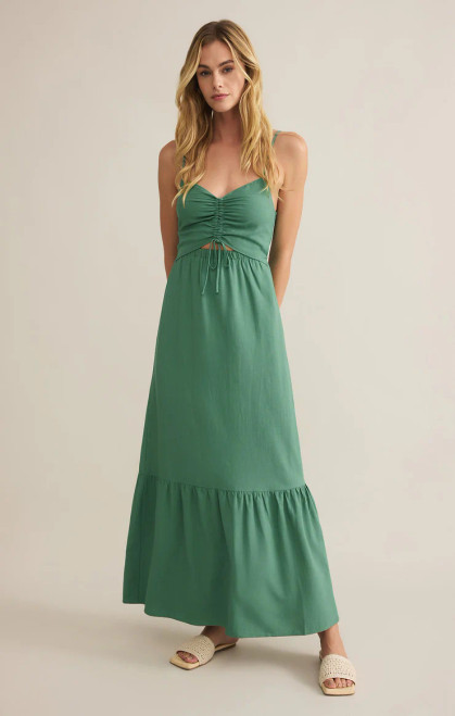 Z Supply Botanical Green Winslet Maxi Dress