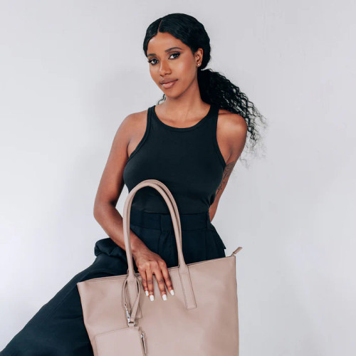 Colab Taupe Circ Nenne Large Tote