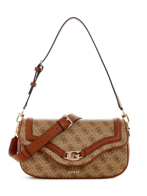 Guess Latte Logo Dea Logo Flap Shoulder Bag