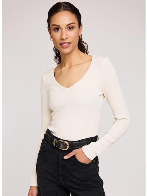 Gentle Fawn Ecru Petra L/S Vneck