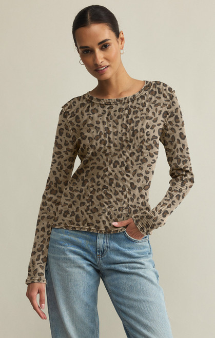 Z Supply Suede Arlet Animal Thermal Top