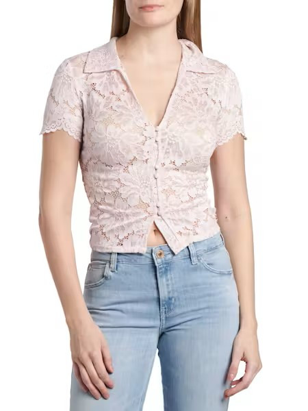 Guess Violet Katrina Lace Shirt