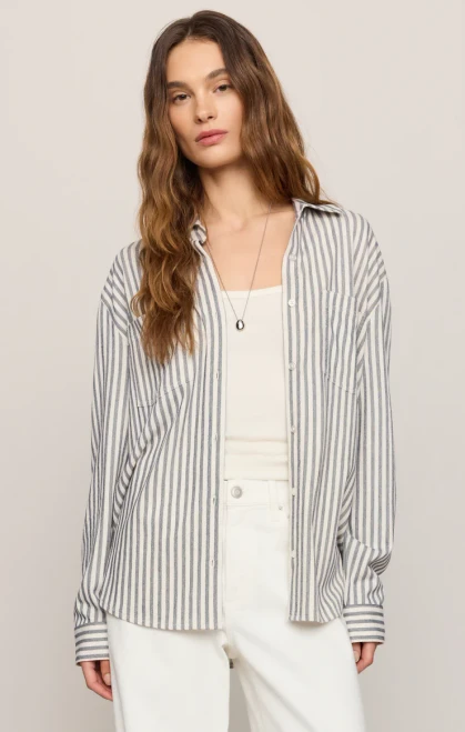 Z Supply Eclipse reese Button Up Striped Top
