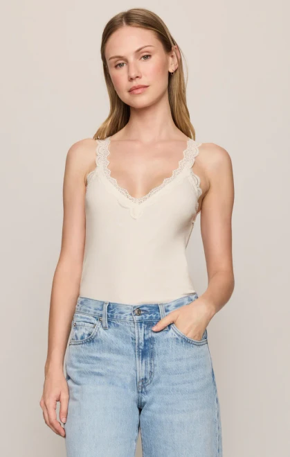 Z Supply Sandstone Eve Lace Tank