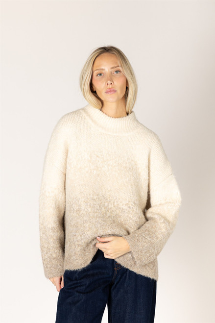 Lyla & Luxe Drift Fade Emma Mock Sweater