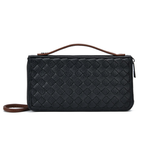 Colab Black Kairos Woven Wallet